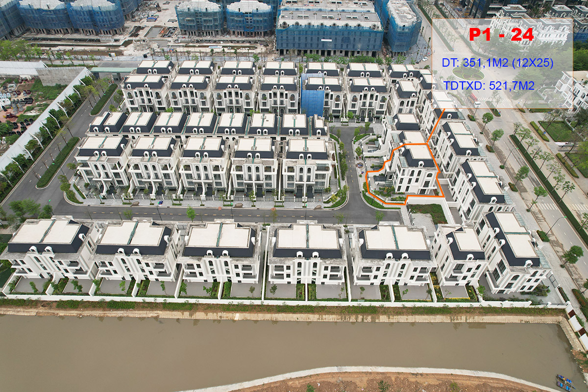 Bán biệt thự Ciputra khu P, căn góc, diện tích 351,1m2, vị trí lõi, Giá Tốt