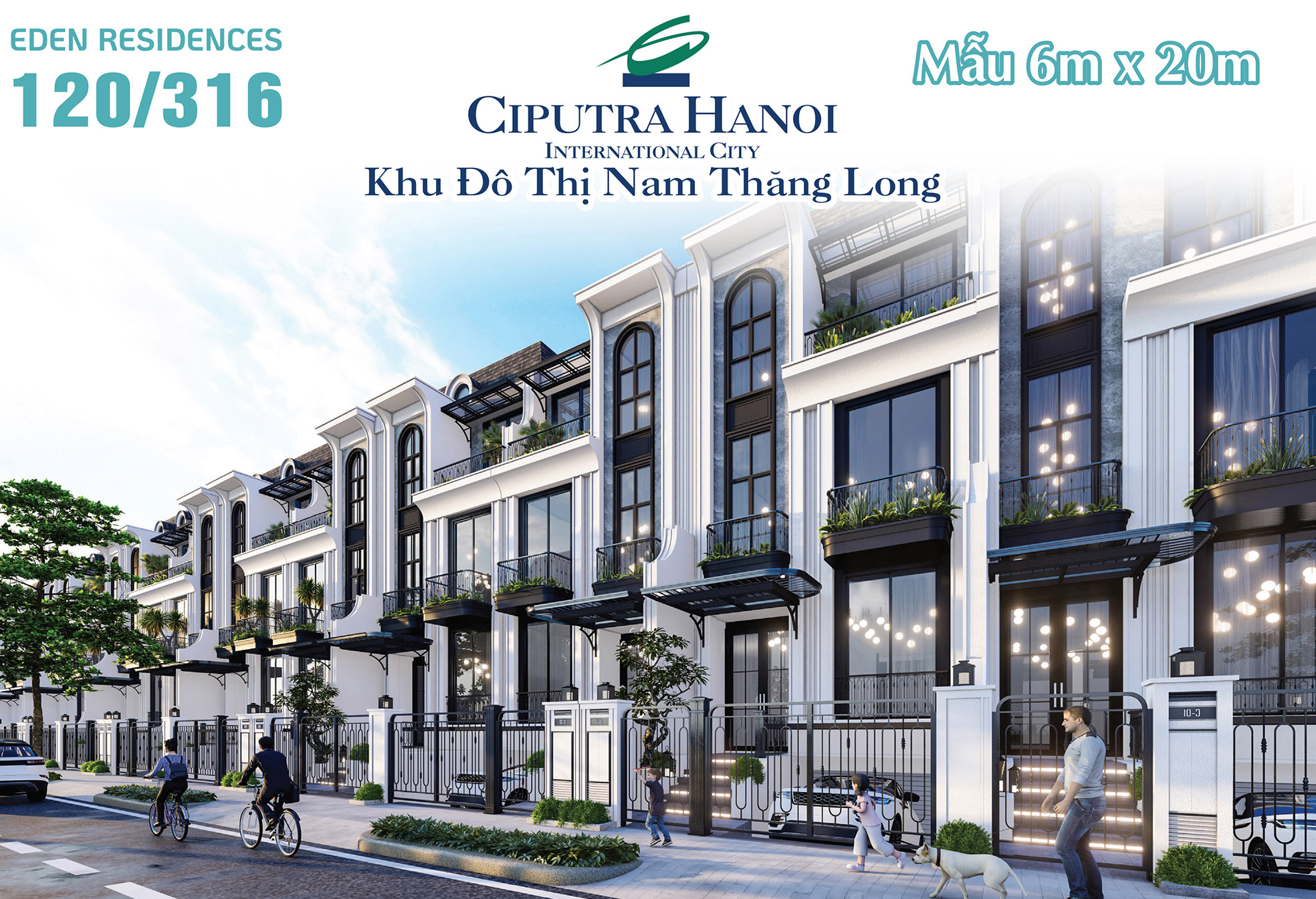 Mẫu biệt thự Ciputra khu P loại 120m2