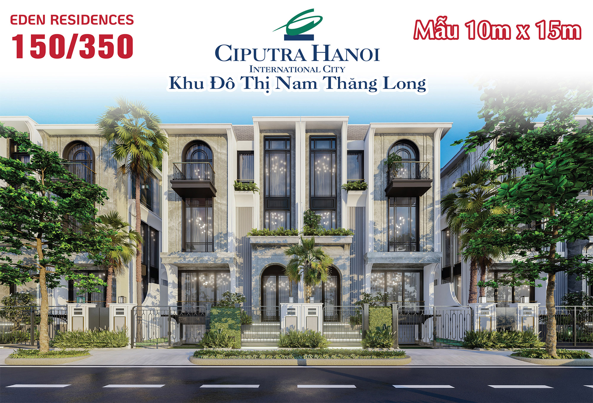 Mẫu biệt thự Ciputra khu P loại 150m2