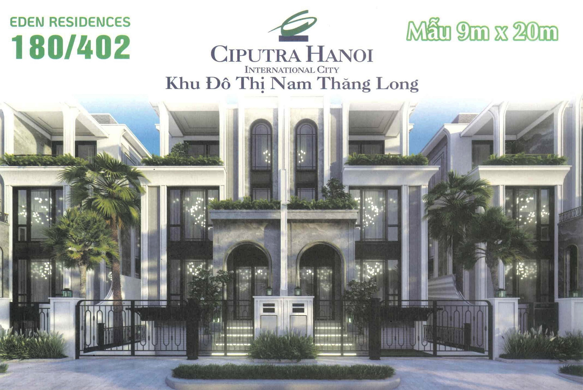 Mẫu biệt thự Ciputra khu P loại 180m2