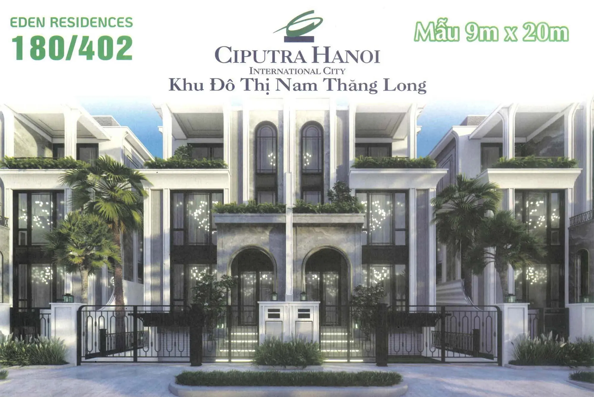Mẫu biệt thự Ciputra khu P loại 180m2