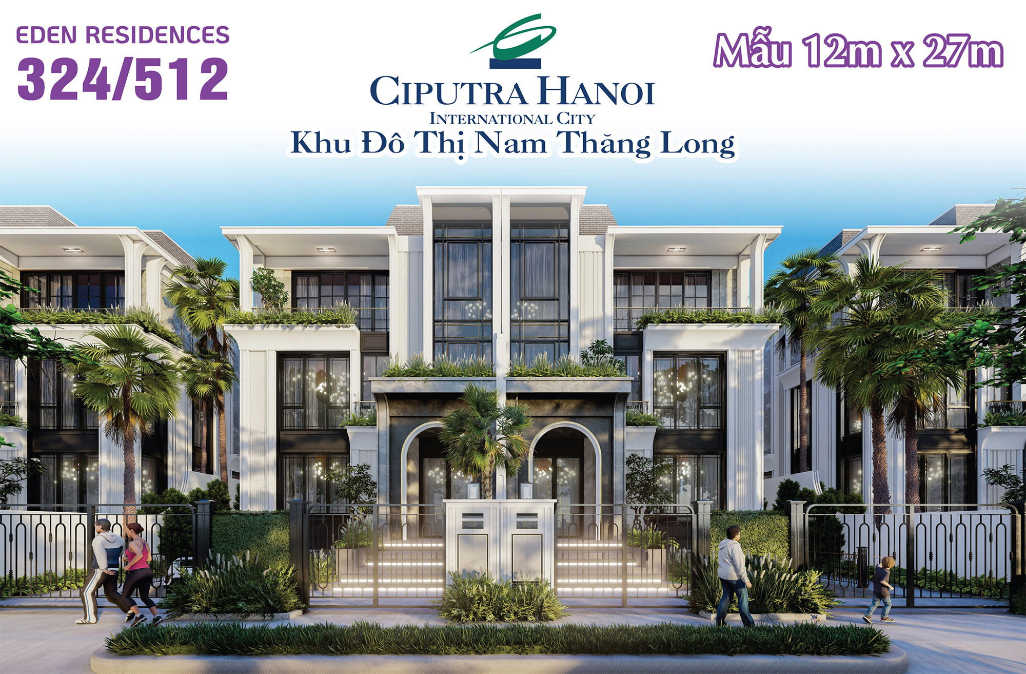 Mẫu biệt thự Ciputra khu P loại 324m2
