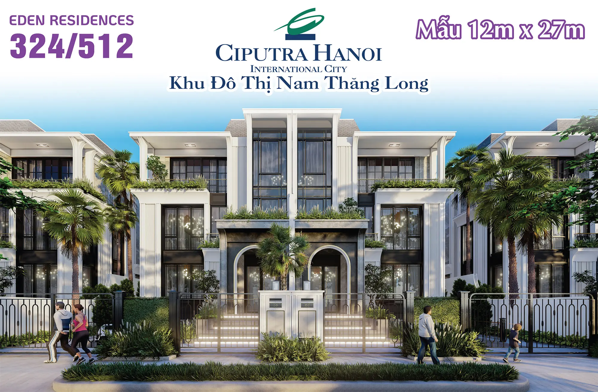 Mẫu biệt thự Ciputra khu P loại 324m2