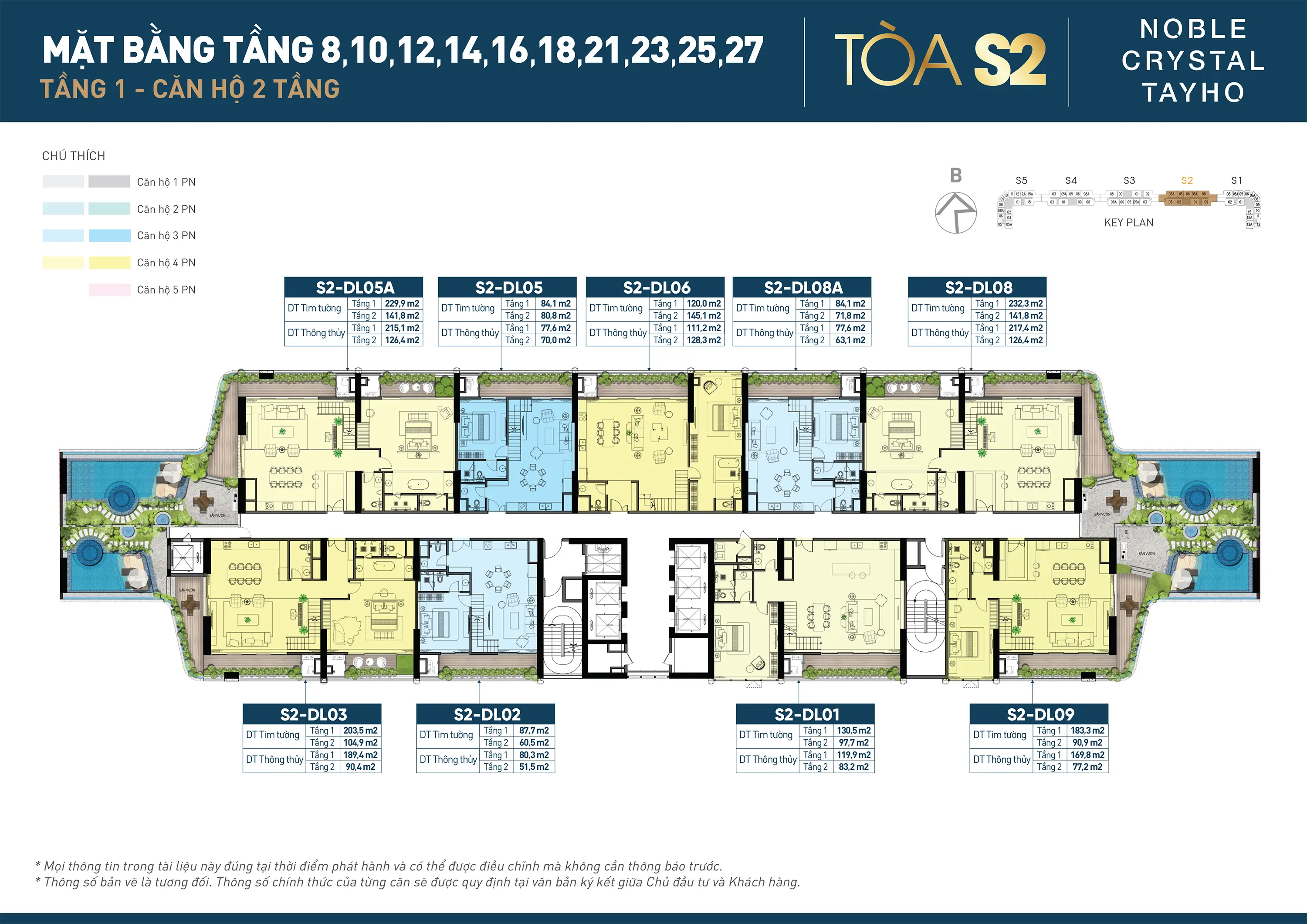 Mặt bằng tầng 1 tòa S2 Noble Crystal Tây Hồ