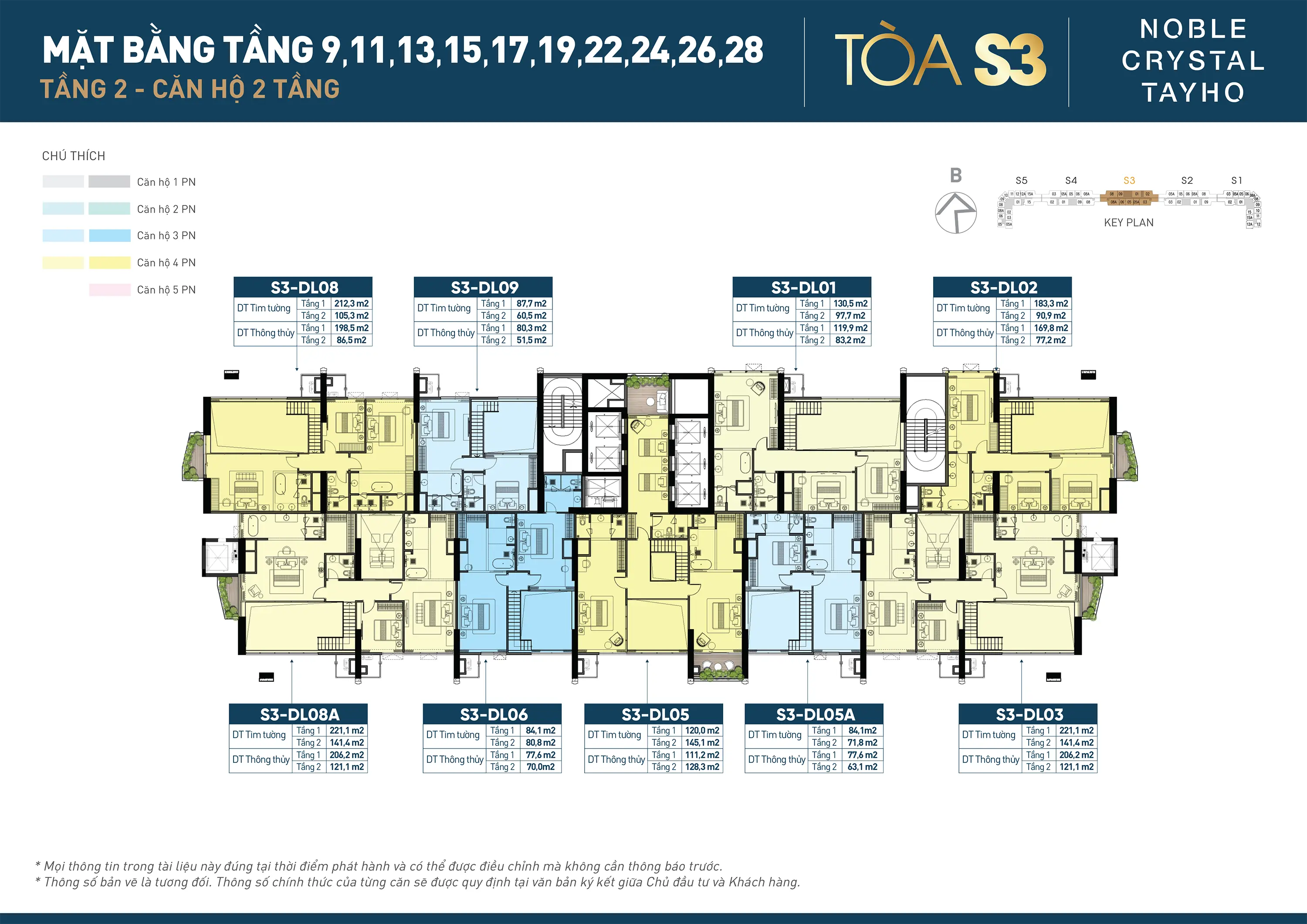 Mặt bằng tầng 2 tòa S3 Noble Crystal Tây Hồ 1