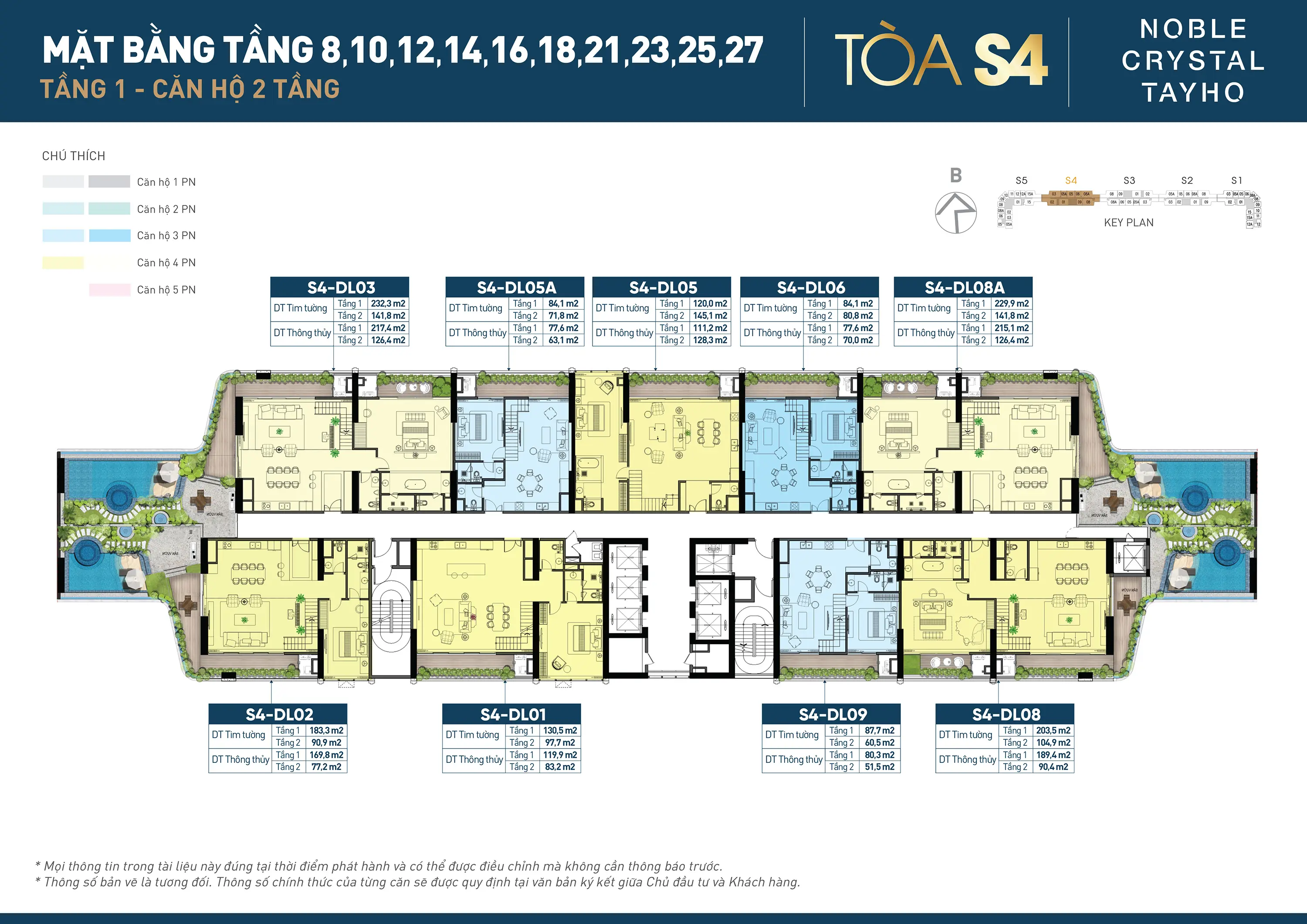 Mặt bằng tầng 1 tòa S4 Noble Crystal Tây Hồ